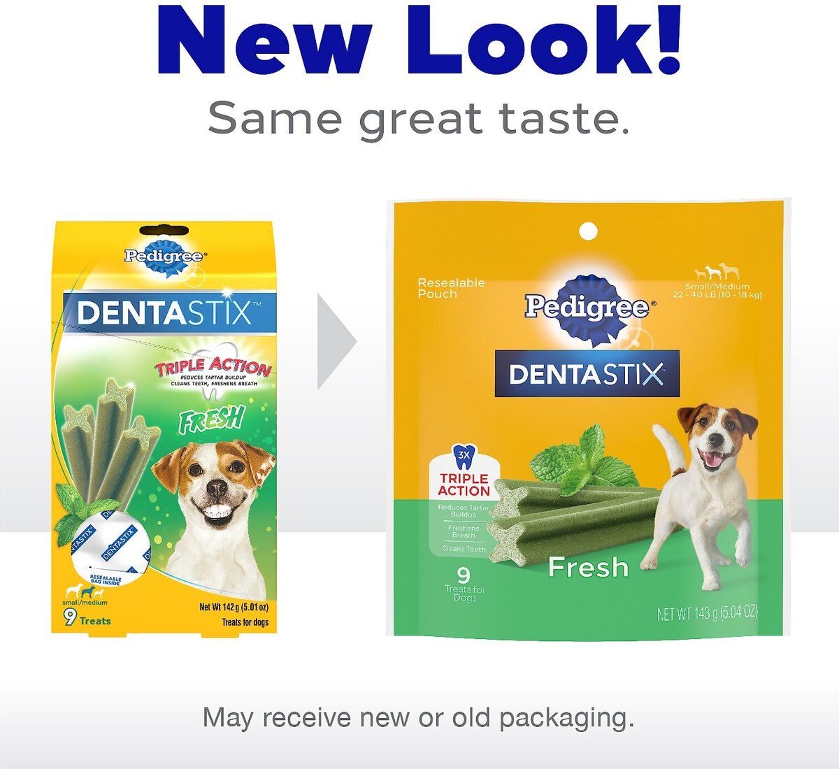 Pedigree Dentastix Fresh Mint Flavored Small/Medium Dental Dog Treats