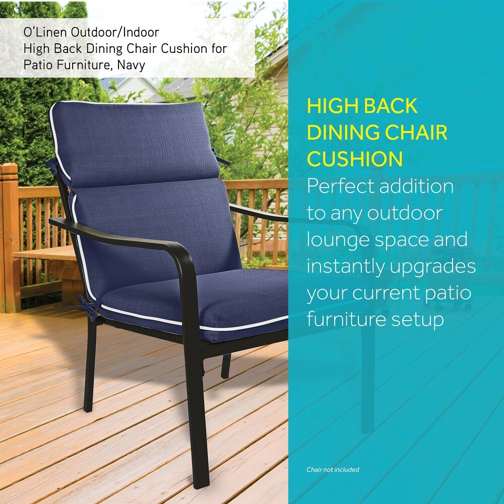 Outdoor/ Indoor High Back Dining Chair Cushion for Patio Furniture  21\