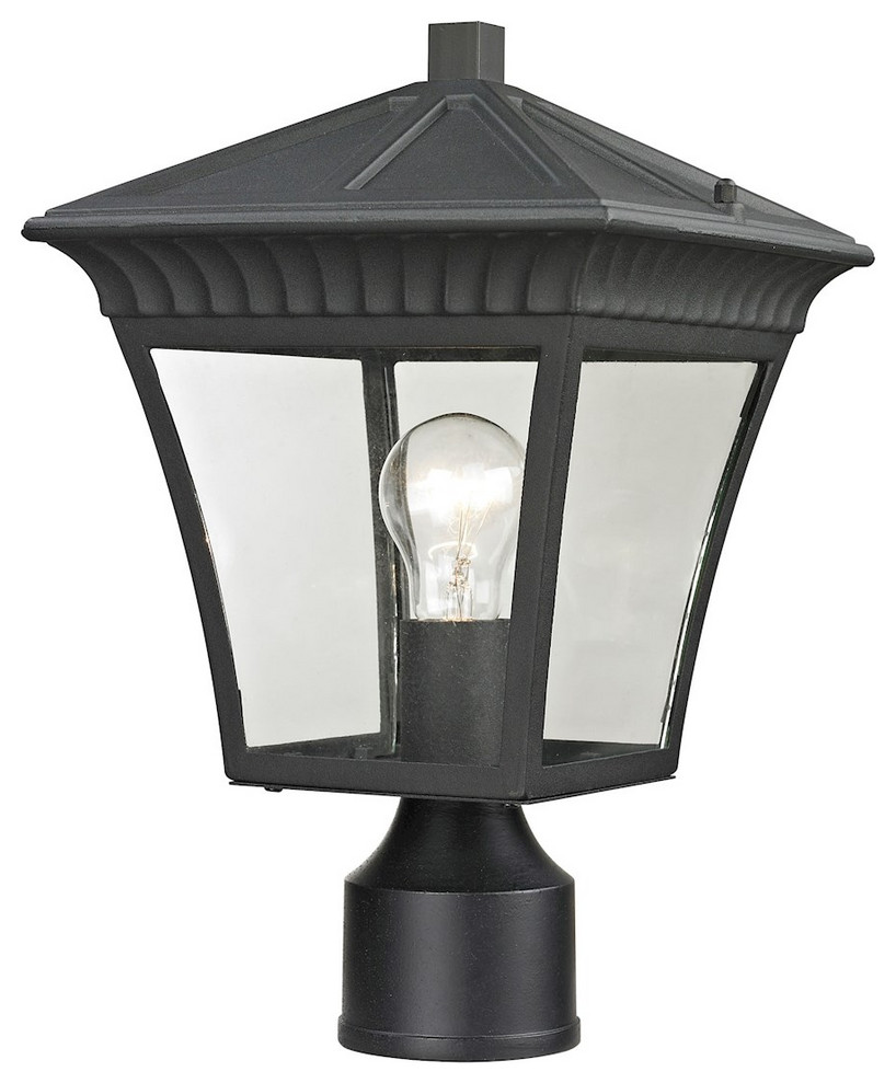 Thomas Lighting Ridgewood 1 Light Post Mount Lantern 8411EP/65  Black   Transitional   Post Lights   by BisonOffice  Houzz