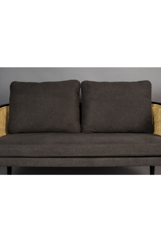 Rattan Backrest Upholstered Sofa  Dutchbone Manou   Tropical   Sofas   by Oroa   Distinctive Furniture  Houzz