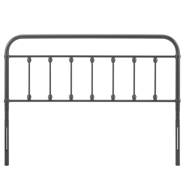 Ellen Classic King Size Grey Metal Headboard - - 31579150