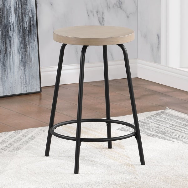 Clareta Backless Wood and Metal Counter Stool by Greyson Living