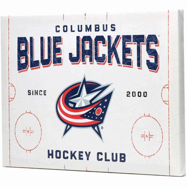 Nhl Columbus Blue Jackets Rink Canvas