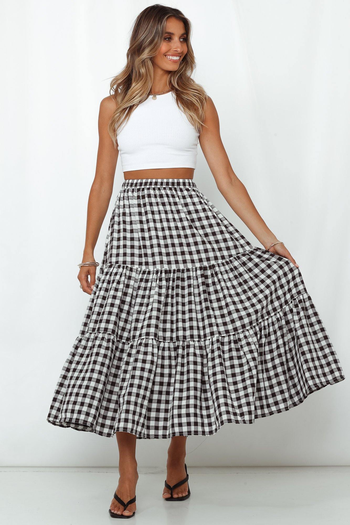 Looking For Fun Maxi Skirt Black