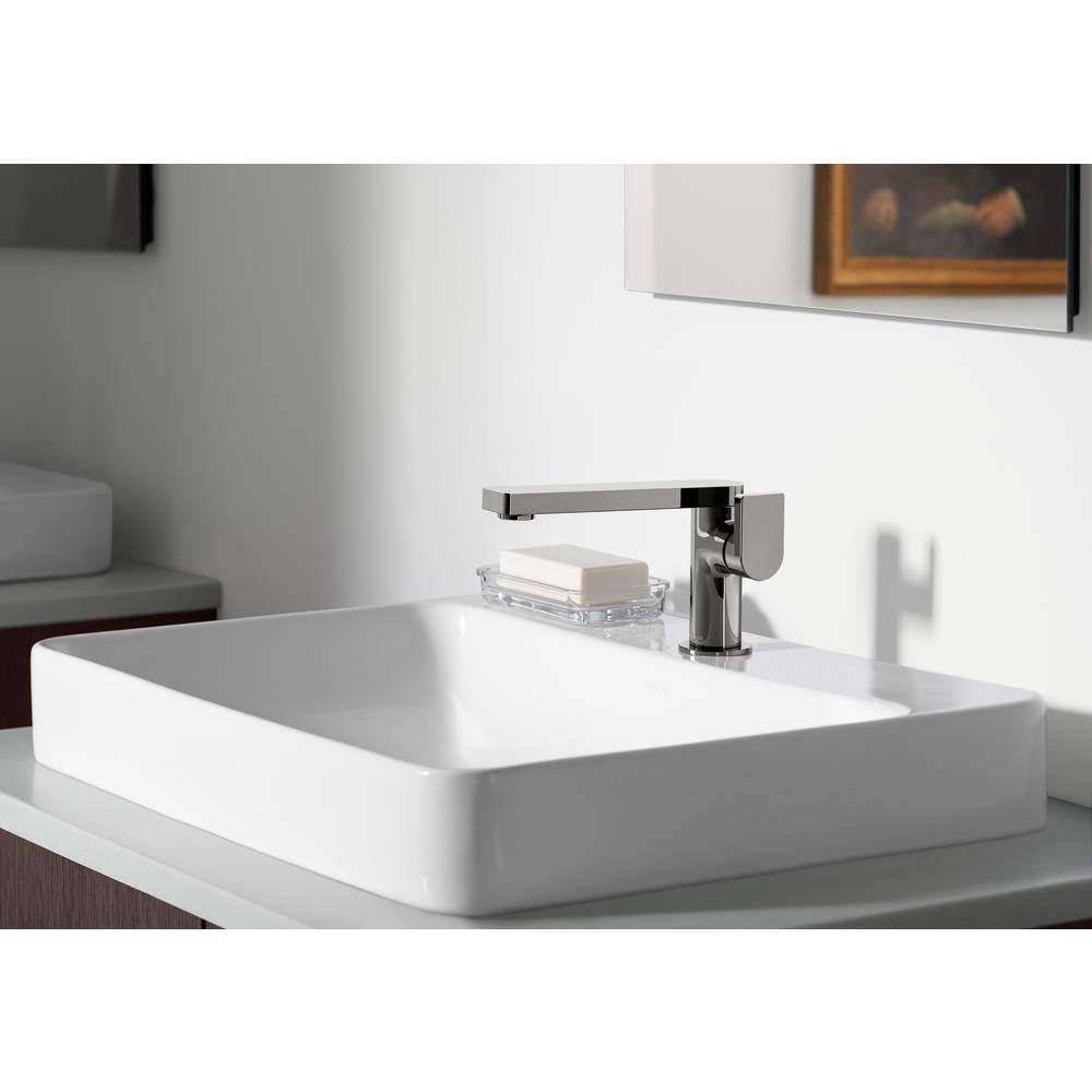 KOHLER Composed Single Hole Single-Handle Bathroom Faucet with Lever Handle and Drain in Polished Chrome K-73167-4-CP