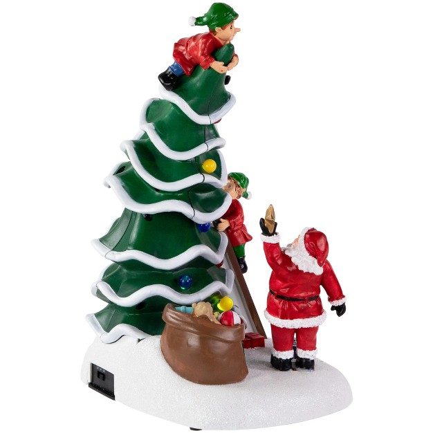 Led Lighted Animated And Musical Santa x27 s Helpers Christmas Figurine