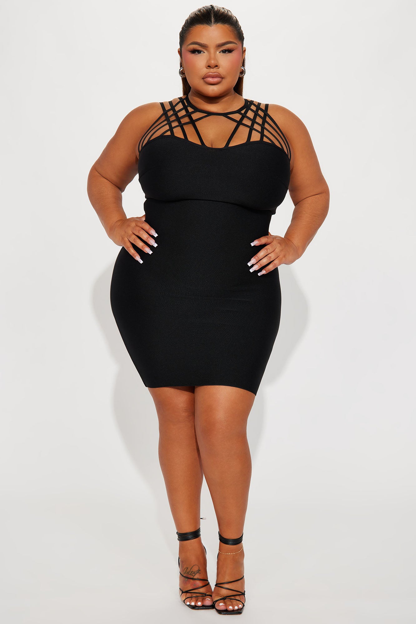 Camila Bandage Midi Dress - Black