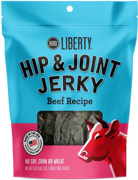 BIXBI Liberty Hip and Joint Beef Liver Recipe Jerky Dog Treats