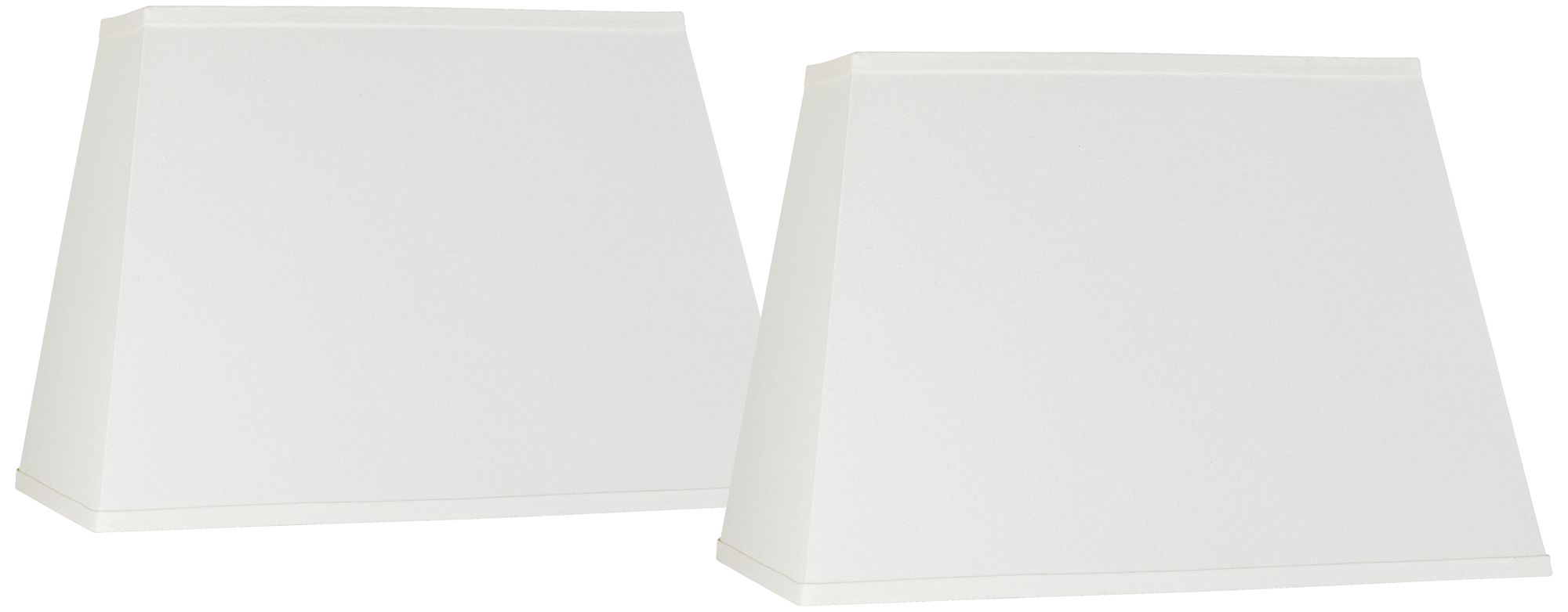 Springcrest Set of 2 Rectangular Lamp Shades Ivory Large 18