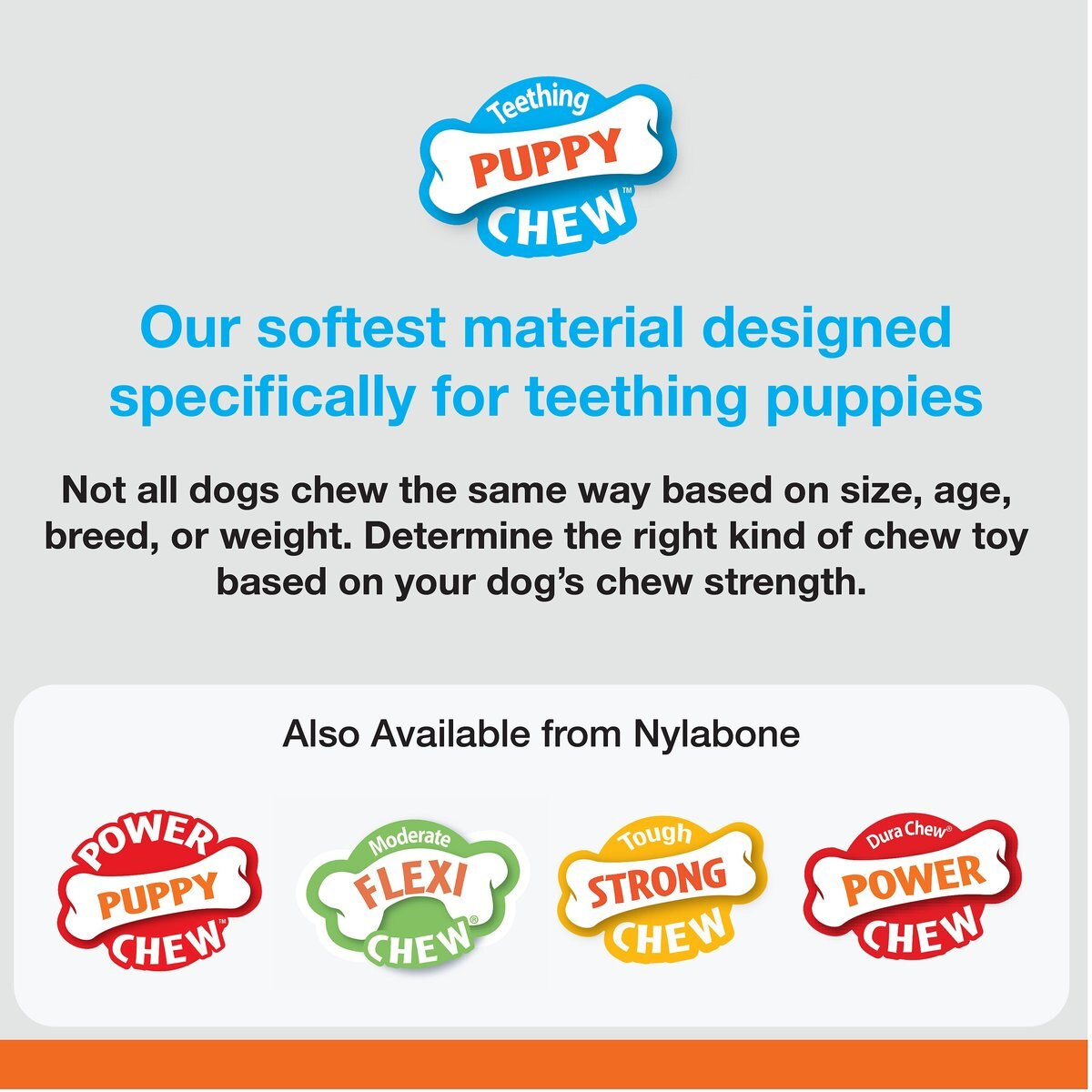 Nylabone Puppy Chew Ring Peanut Butter Flavored Puppy Chew Toy