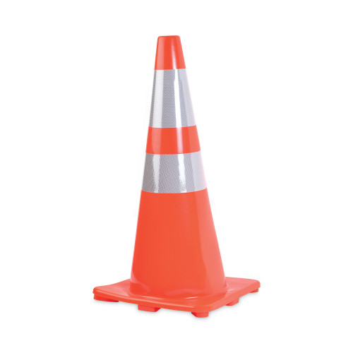 Tatco Traffic Cone， 14 x 14 x 28， Orange/Silver (25900)