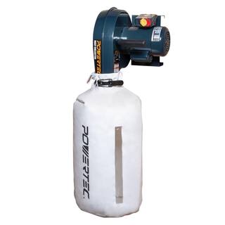 POWERTEC 12 Amp 1 HP 560 CFM Wall Mounted Dust Collector 1-Micron 120-Volt240-Volt DC5371