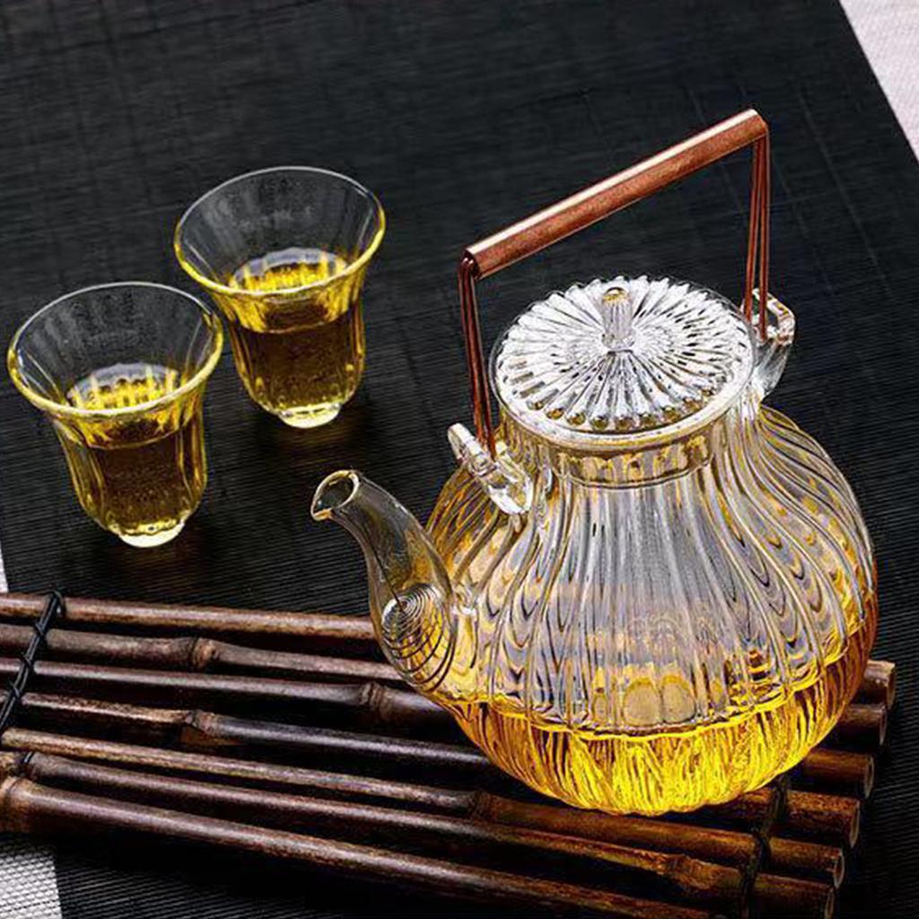 Transparent Teapot Large Capacity Handmade Maker Heat Resistant for Flowering Tea Chinese Puer Tea office and home Kitchen Accessories