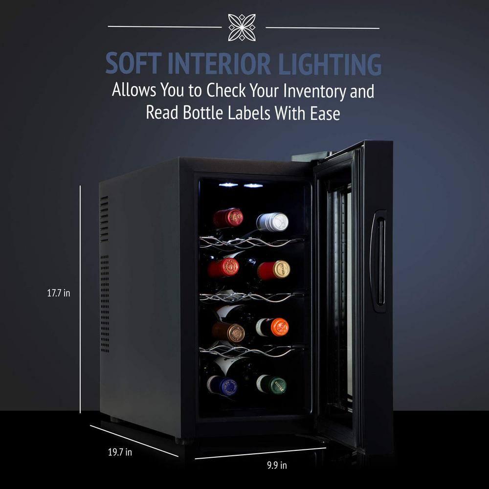 Ivation Thermoelectric 8Bottle Free Standing Wine Cooler