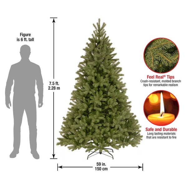 National Tree Company 7.0 ft. Feel Real Down Swept Hinged Douglas Fir Christmas Tree