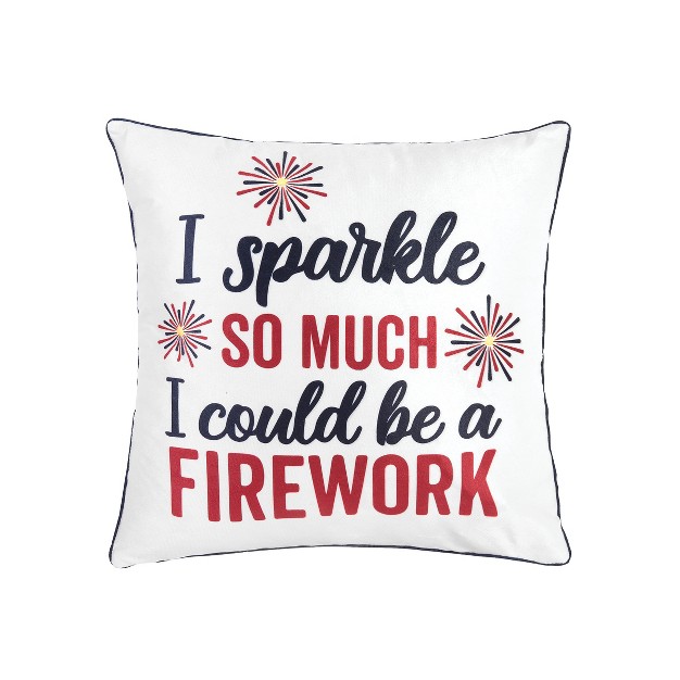 X 18 quot Spark So Much Light up Led July 4th Light up Throw Pillow