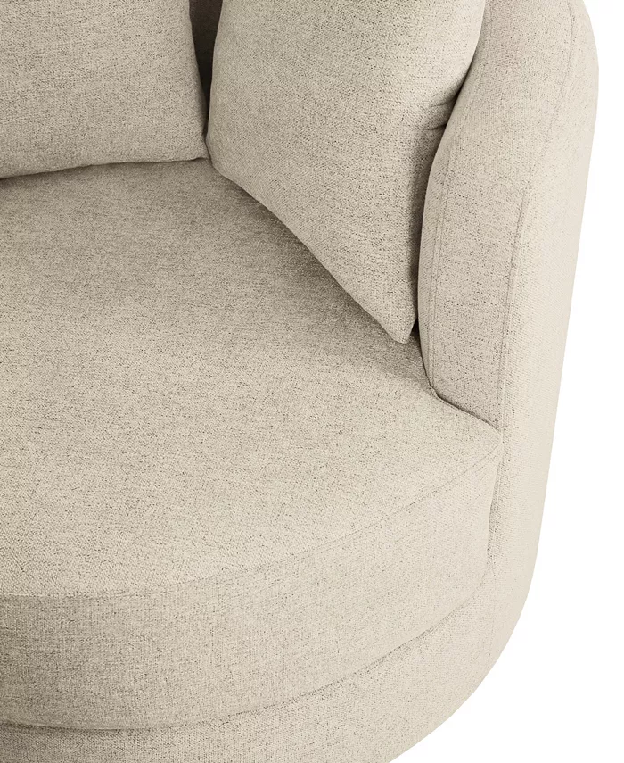 Abbyson Living Elizabeth 38 Stain-Resistant Fabric Swivel Chair