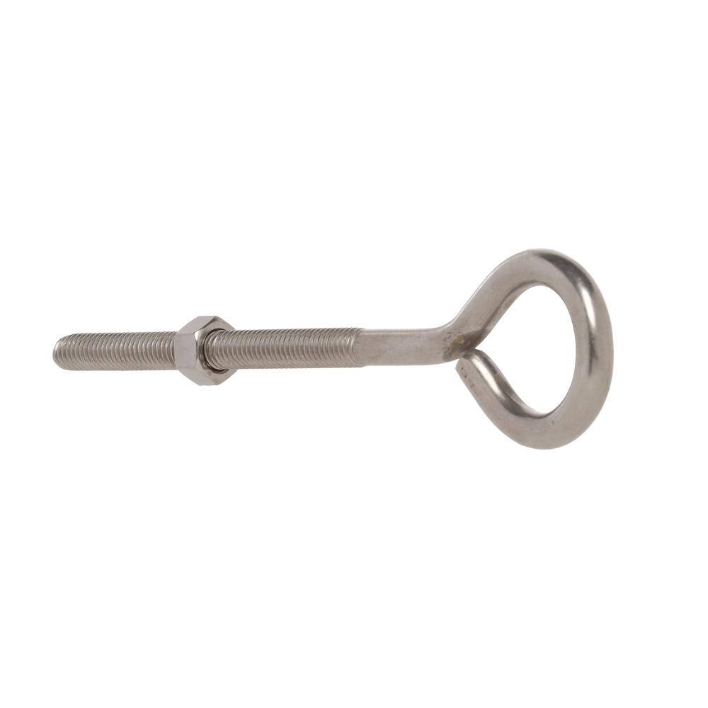 Everbilt 38 in. x 7 in. Stainless Steel Eye Bolt with Nut 803604