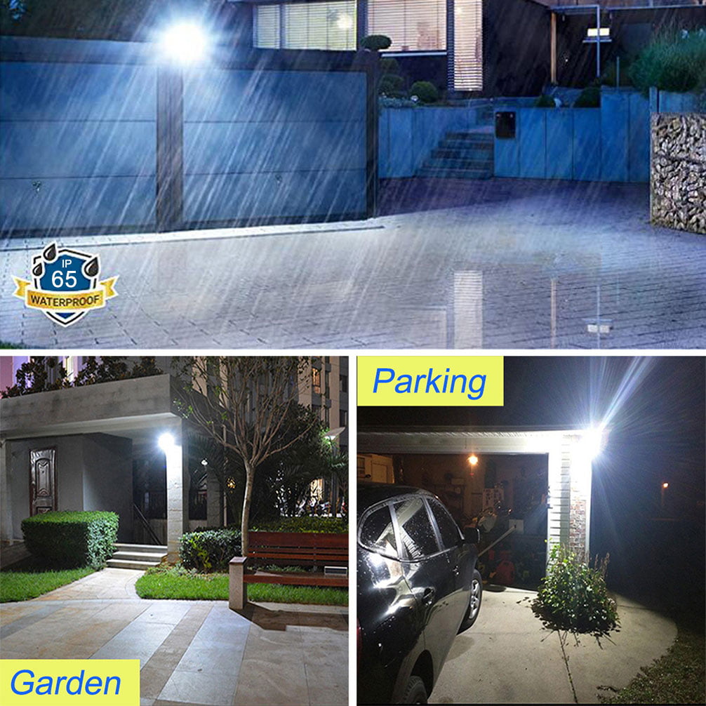 DingLiLighting 10W LED Security Motion Sensor Outdoor Light， Weatherproof Wide Coverage LED Security Lights， Ultra Bright 6000K Motion Detector Flood Light for Garden， Yard， Porch， Black， Plug in