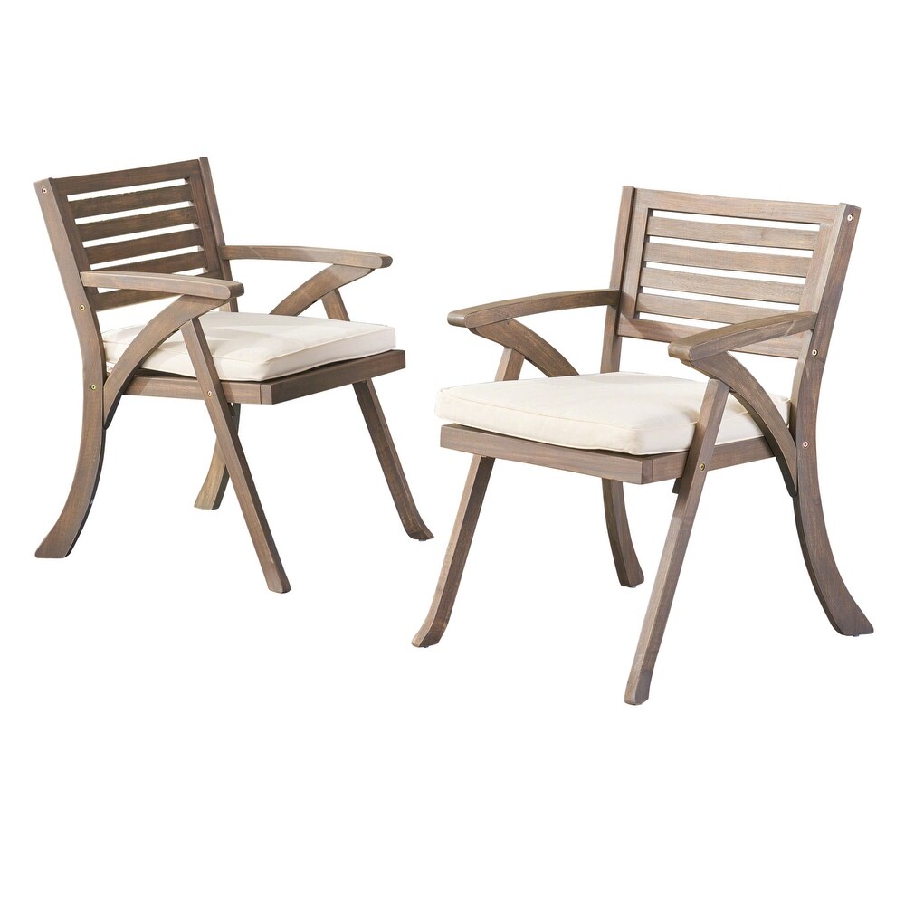 Hermosa Outdoor Acacia Wood Dining Chair (Set of 2) by Christopher Knight Home   24.00\