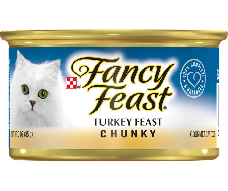 Purina Fancy Feast - All Breeds， Adult Cat Chunky Turkey Recipe Canned