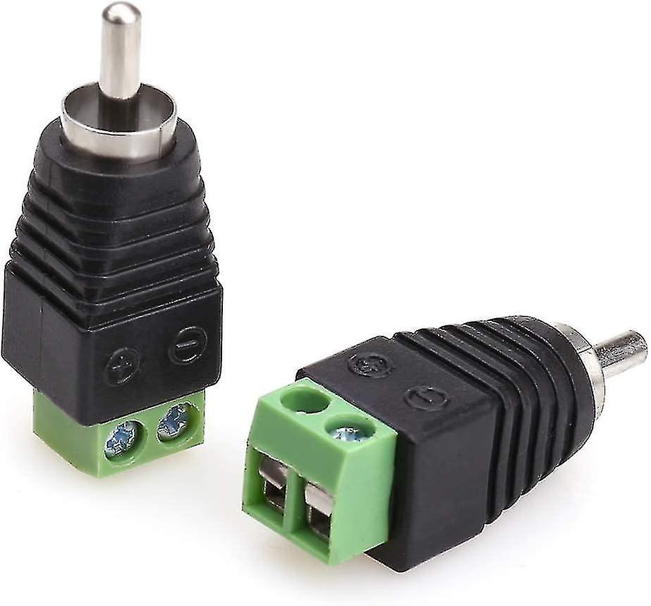 Rca Male Connector， Rca Rca Male Plug To Av Screw Terminal Audio/video Connector Adapter For Cctv Ca