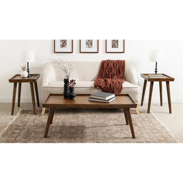 Kate and Laurel Eastmont Rectangle Wood Side Table - 16x22x22