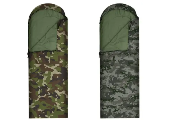 Outdoor hiking camping adult winter padded cotton envelope camouflage waterproof sleeping bag