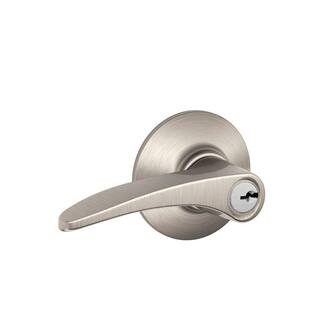 Schlage Manhattan Satin Nickel Keyed Entry Door Handle F51A MNH 619