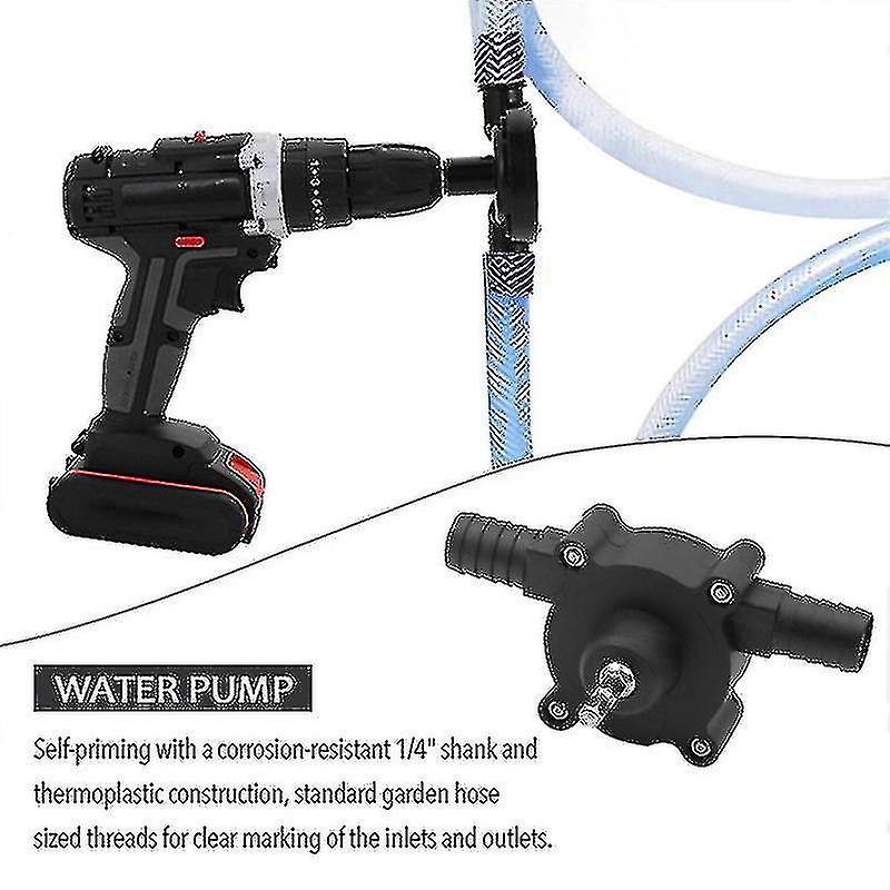 Mini Electric Drill Pump Diesels Oil Fluid Water Hand Self-priming Transfer Pumps Quick Pumping