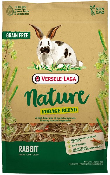 Versele-Laga Nature Forage Blend Grain-Free Rabbit Food， 3-lb bag