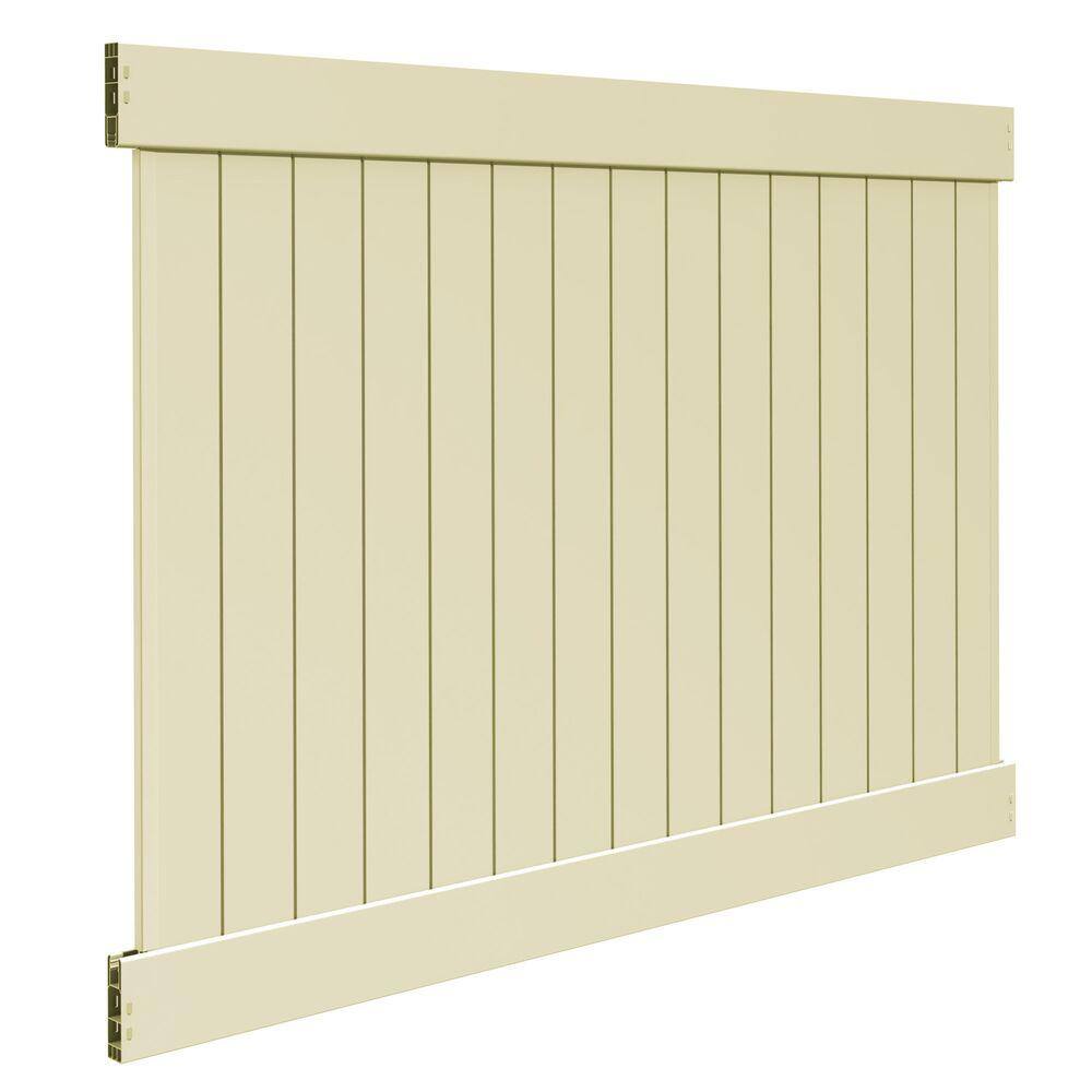 Veranda Linden 6 ft. H x 8 ft. W Sand Vinyl Privacy Fence Panel Kit 73013297