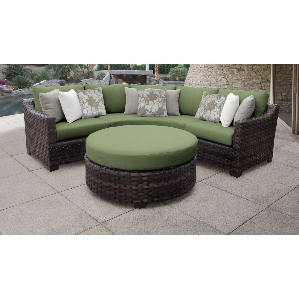 Kathy Ireland River Brook Wicker 4 piece Outdoor Patio Set