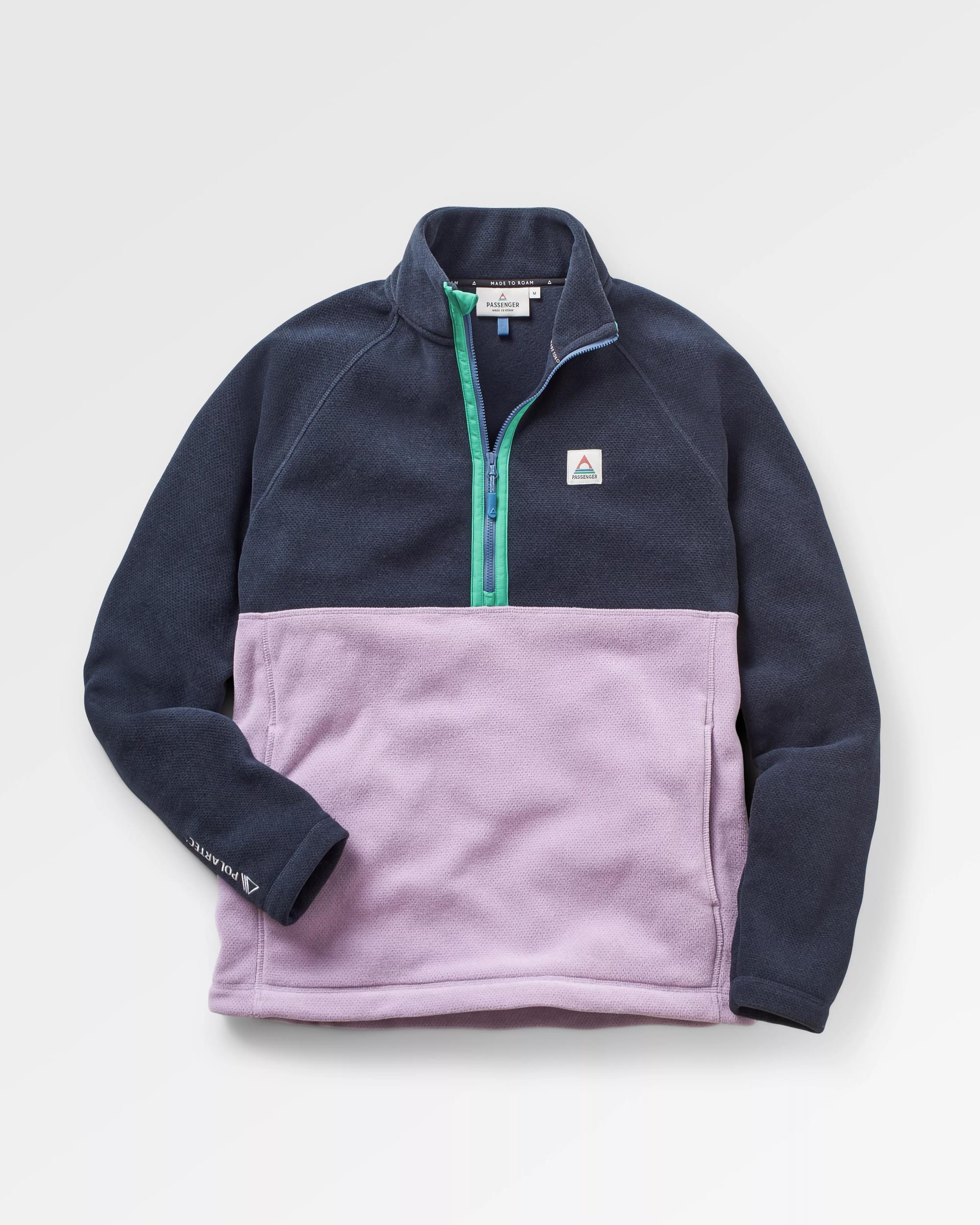 Highland Recycled Polartec® Fleece - Lilac/ Deep Navy