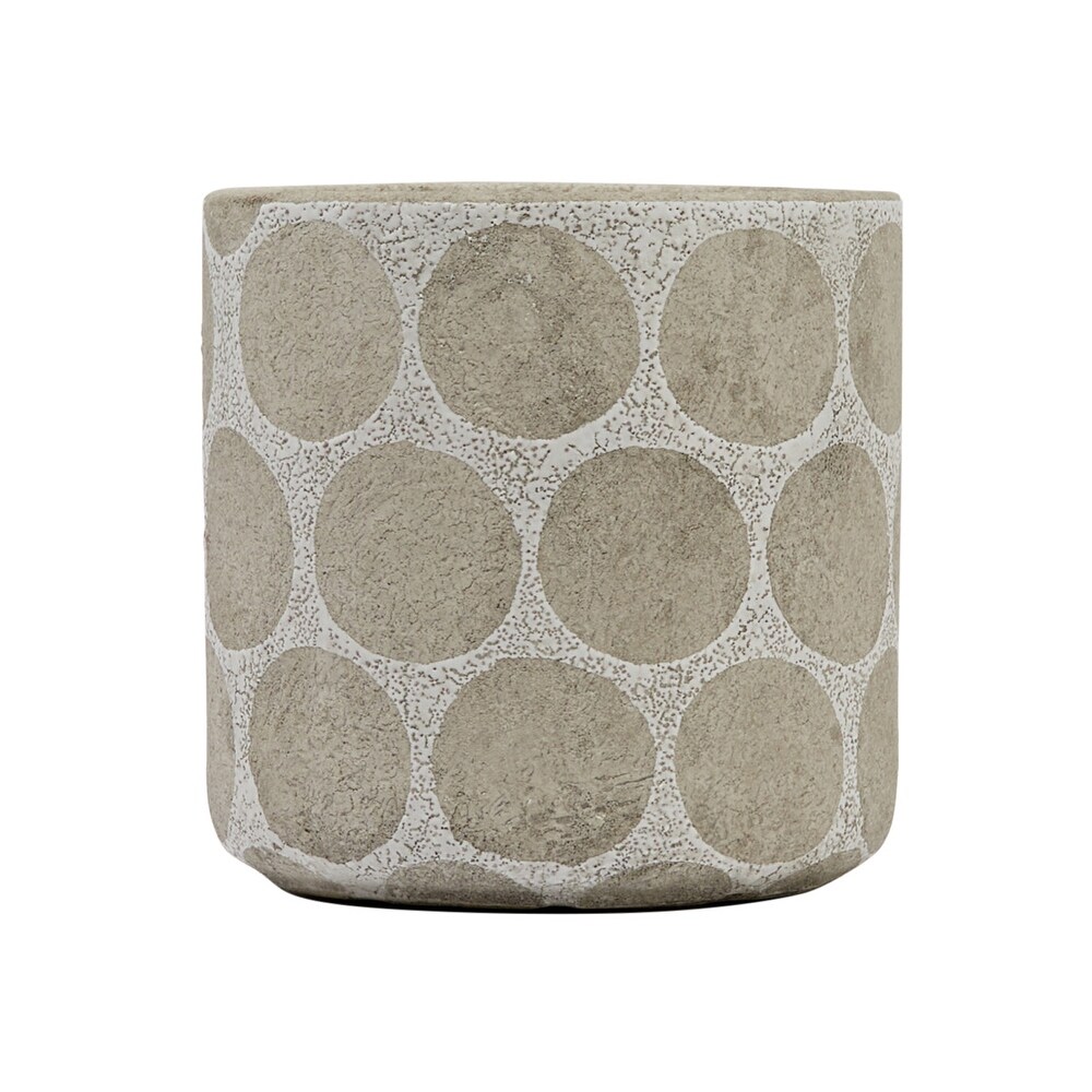 Terra cotta Planter with Wax Relief Dots   4.8\