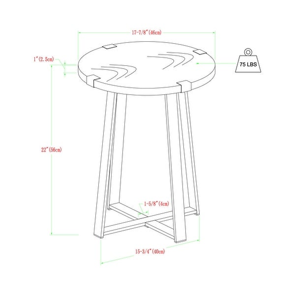 Middlebrook Designs Barnett Round Metal Wrap Side Table - Set of 2