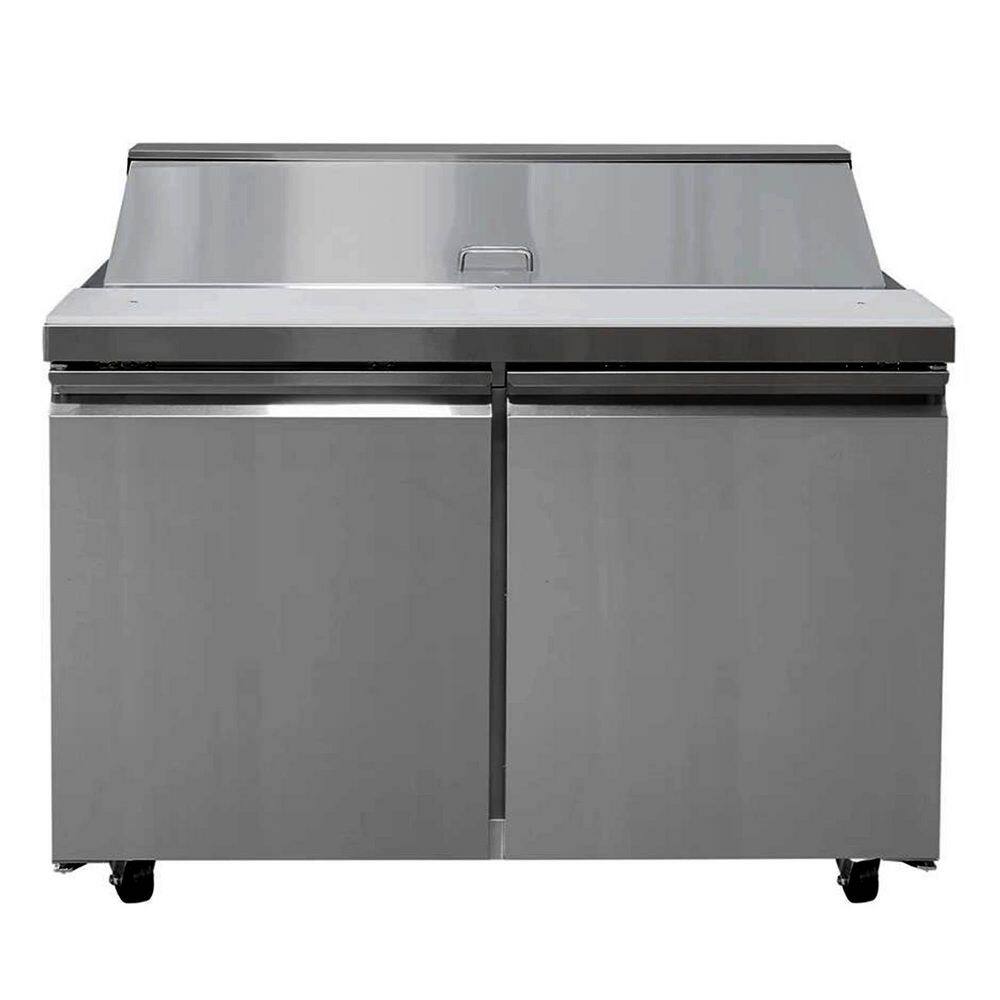 Cooler Depot 60.25 in. W 15 cu. ft. Commercial Food Prep Sandwich Table Refrigerator Cooler in Stainless Steel DXXXSP60