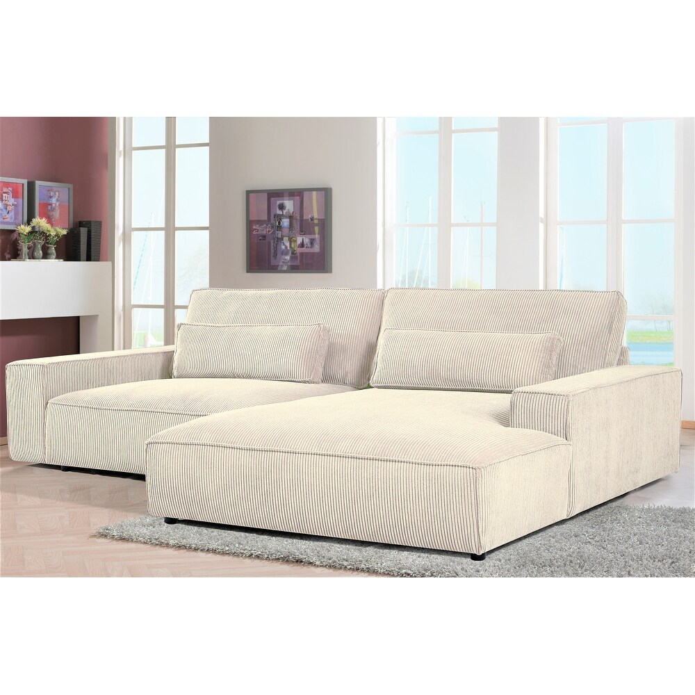 US Pride Furniture 105.52''W Oversized Faing Chaise Sectional Sofa