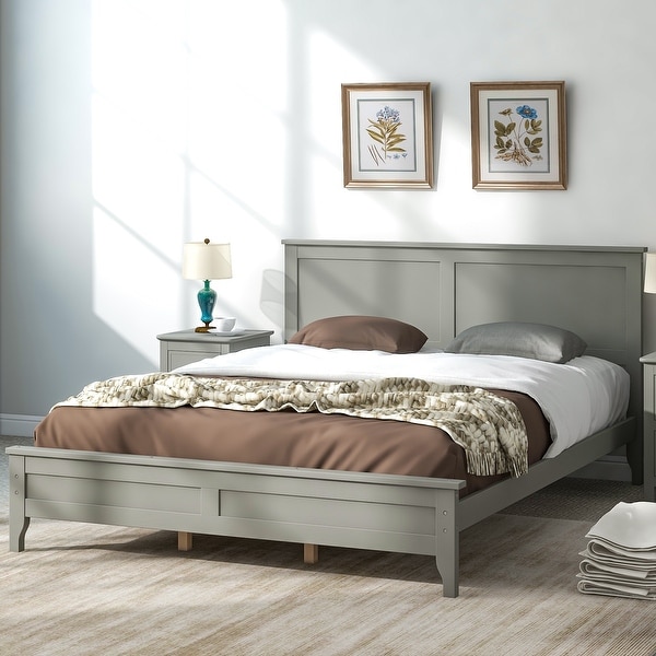 Global Pronex Gray Solid Wood 5 Pieces Queen Bedroom Sets(bed+nightstand*2+chest+dresser）NEW - - 35924991