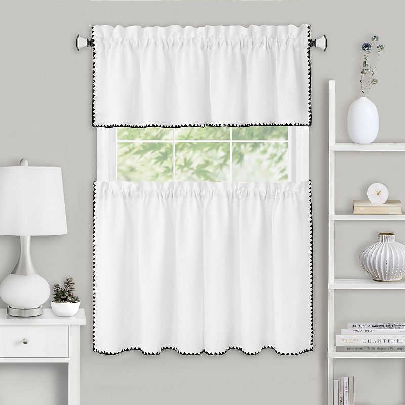 Achim Kendal Tier and Valance Window Curtain Set