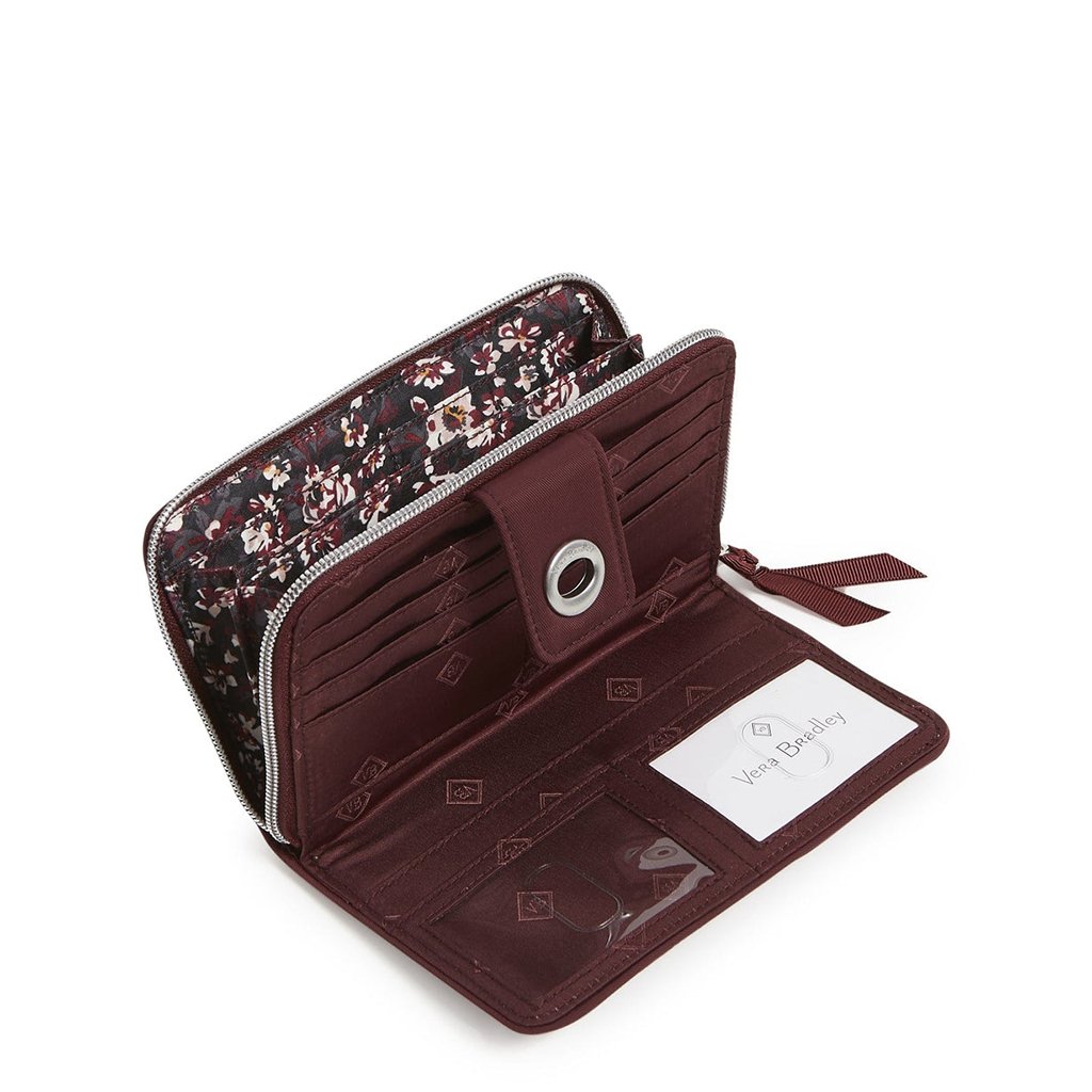 Vera Bradley  RFID Turnlock Wallet in Raisin