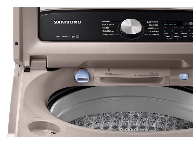 Samsung WA50T5300AC 5.0 Cu. Ft. Top Load Washer With Active Waterjet In Champagne