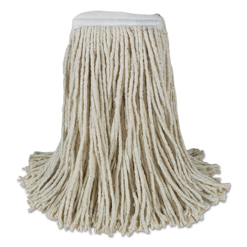 Boardwalk Mop Head | Cotton， Cut-End， White， 4-Ply， 32oz， 12