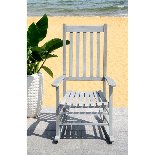 SAFAVIEH Shasta Grey Wash Acacia Wood Rocking Chair