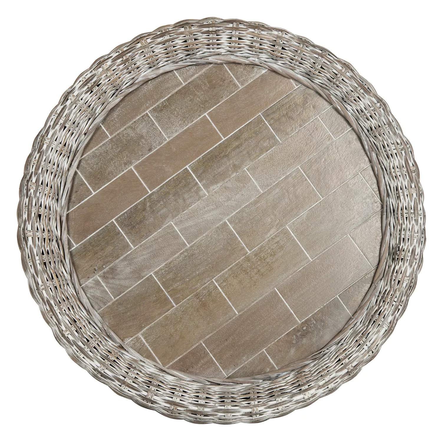 Safavieh Washed Round Wicker Coffee Table