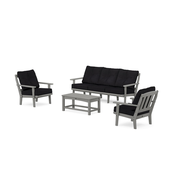 Trex Outdoor Furniture Cape Cod 4Piece Deep Seating Set with Sofa