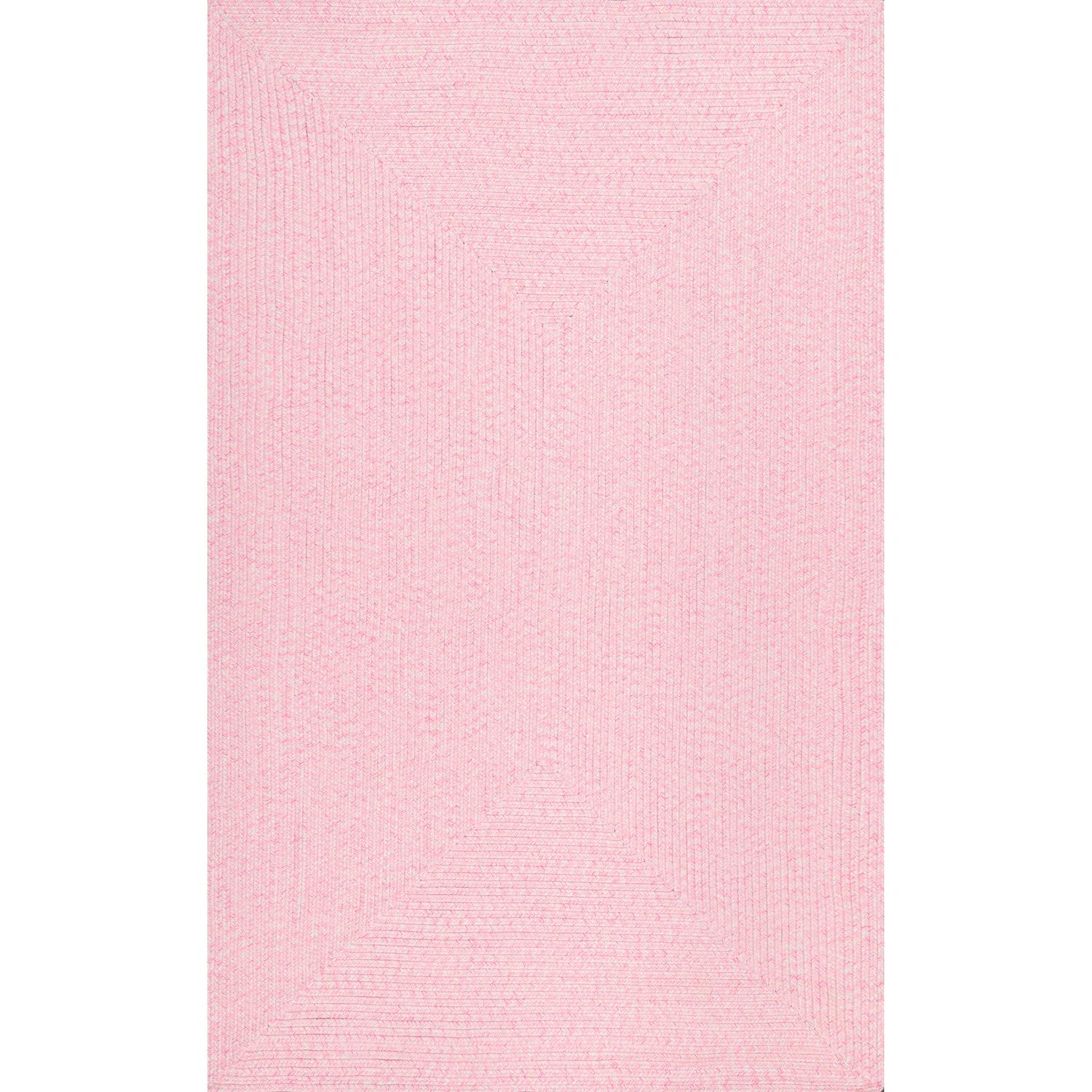 nuLOOM Wynn Braided Indoor/Outdoor Accent Rug， 2and#8242; x 3and#8242;， Pink