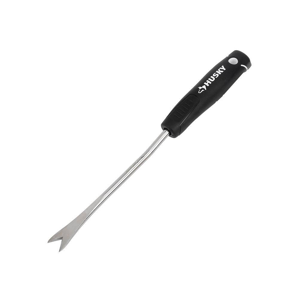 Husky 6.2 in. Double Injection Grip Handle Stainless Steel Hand Weeder GD210304