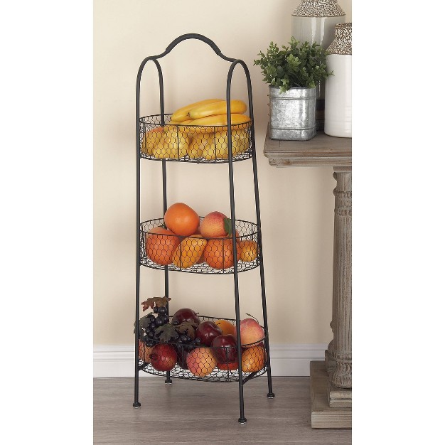 Farmhouse Iron Storage Cart Black Olivia amp May