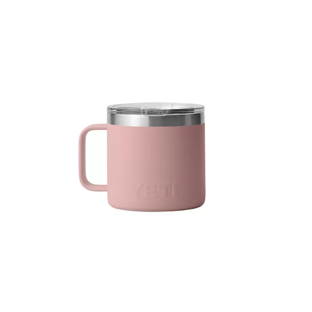 Yeti Sandstone Pink Rambler 14oz Mug with Magslider Lid ;